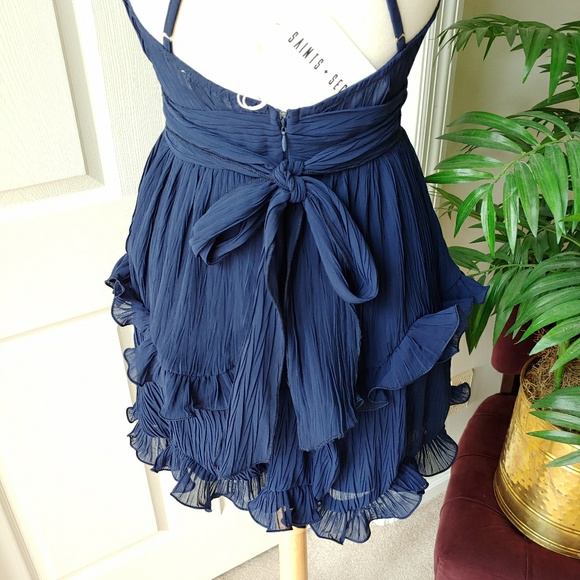 SOLD! Saints + Secrets Ruffle Backless Dress - Picture 5 of 8